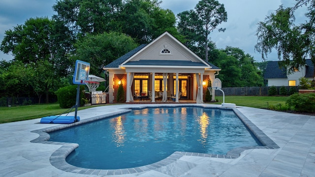 3489 Evans To Locks Rd, Martinez, GA 30907 - view of pool featuring a storage structure, an outbuilding, and a patio