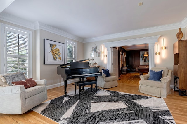 3489 Evans To Locks Rd, Martinez, GA 30907 - living room featuring wood finished floors and ornamental molding