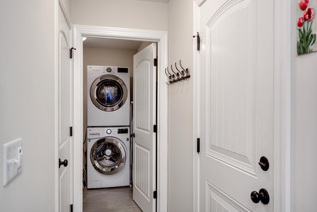 1391 Ackerman Dr, Graniteville, SC 29829 - washroom with stacked washer and clothes dryer
