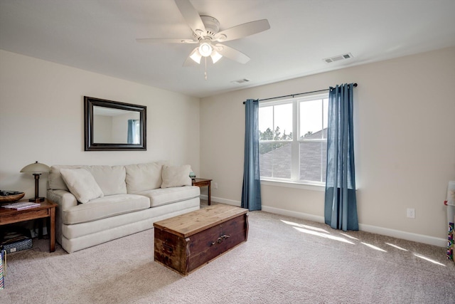 1391 Ackerman Dr, Graniteville, SC 29829 - carpeted living area with a ceiling fan and baseboards