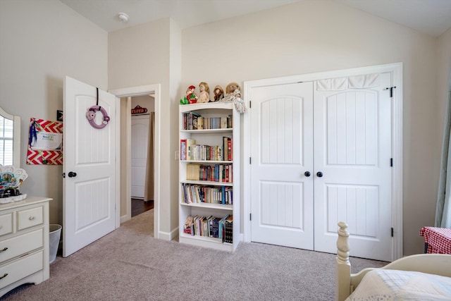 1391 Ackerman Dr, Graniteville, SC 29829 - bedroom with carpet floors, a closet, lofted ceiling, and baseboards
