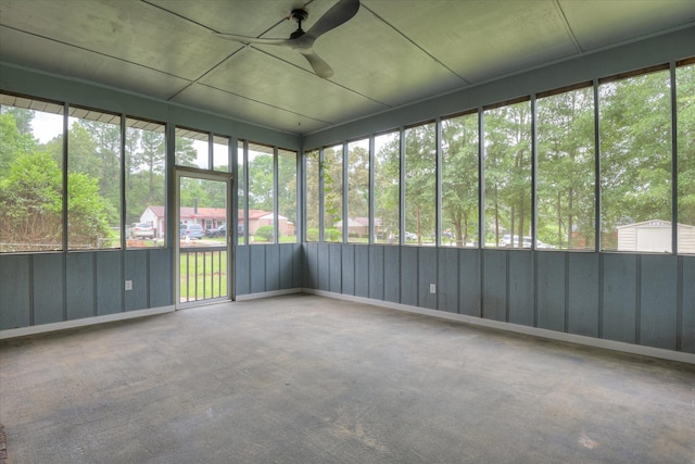 4102 Sapling Ln, Augusta, GA 30906 - unfurnished sunroom featuring a ceiling fan