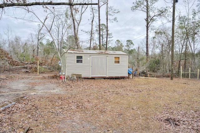 view of outdoor structure