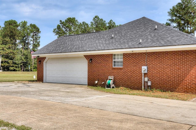 view of home's exterior featuring a garage