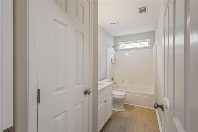 612 Creek Bottom Trl, Grovetown, GA 30813 - bathroom with bathtub / shower combination, wood finished floors, and vanity