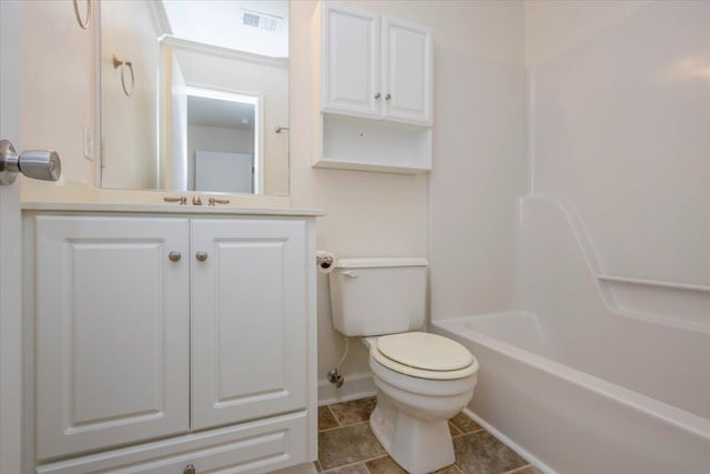 327 Joshua Tree Dr, Martinez, GA 30907 - full bath with toilet, vanity, baseboards,  shower combination, and tile patterned floors