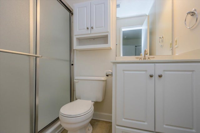 327 Joshua Tree Dr, Martinez, GA 30907 - full bath featuring a shower stall, toilet, vanity, and baseboards