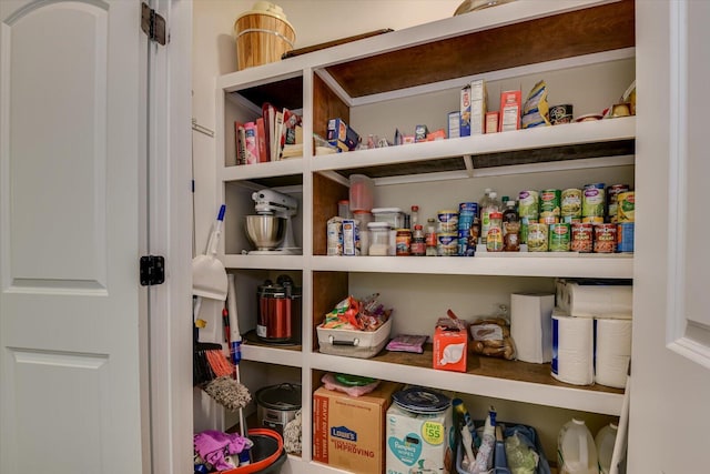 view of pantry