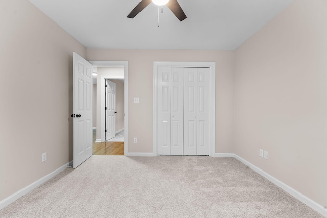 4200 Waters Edge Ln, Appling, GA 30802 - unfurnished bedroom with carpet, a closet, and ceiling fan