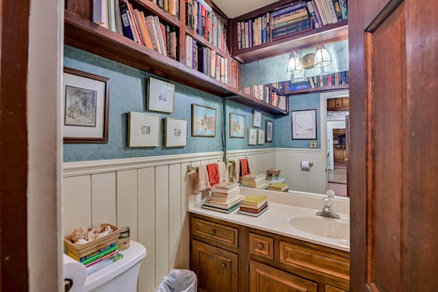 3410 Walton Way, Augusta, GA 30909 - bathroom with wainscoting and vanity