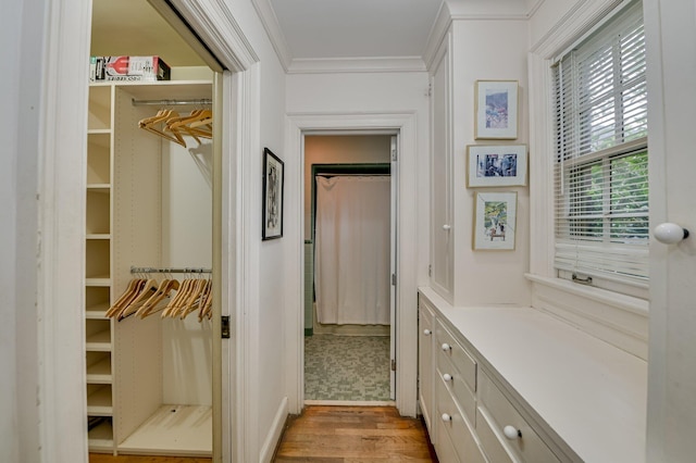 3410 Walton Way, Augusta, GA 30909 - bathroom with wood finished floors and crown molding