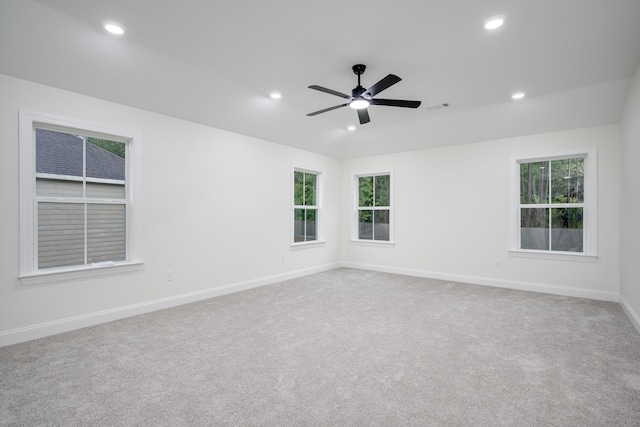 3909 Lakeside Pass, Hephzibah, GA 30815 - empty room featuring baseboards, carpet, a ceiling fan, and recessed lighting