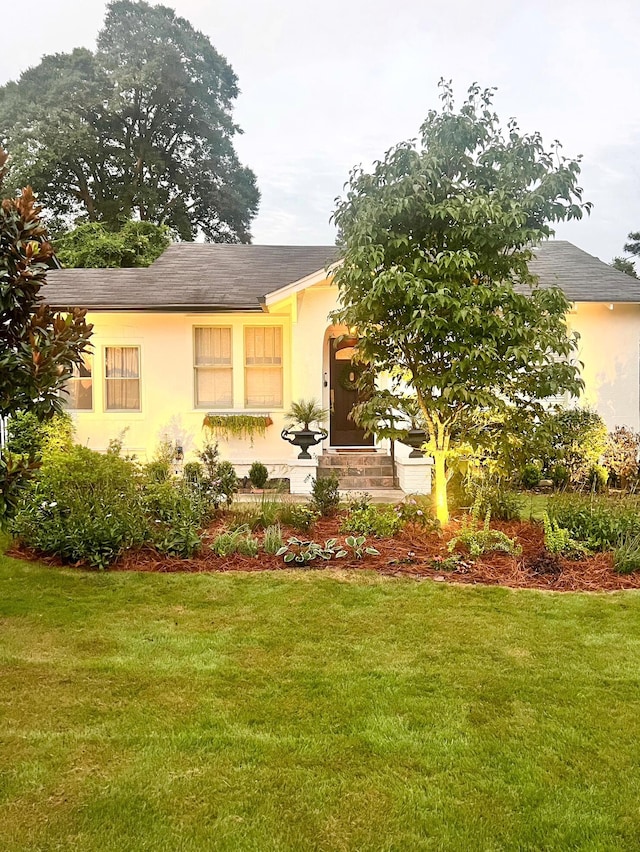 exterior space with a yard