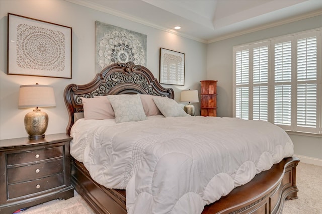 1076 Conn Dr, Evans, GA 30809 - carpeted bedroom featuring ornamental molding, baseboards, and recessed lighting