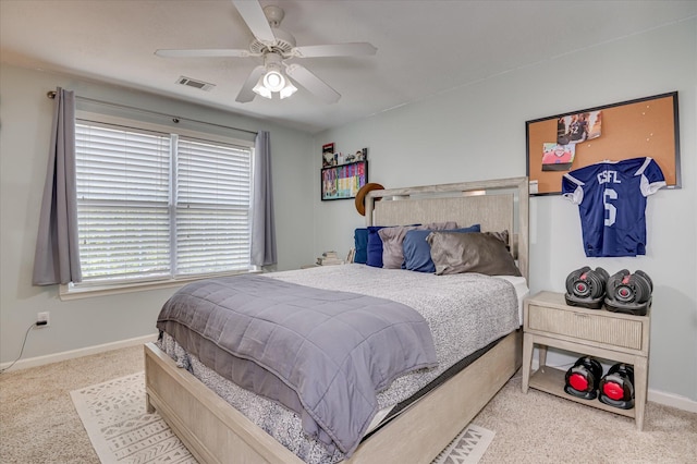 1076 Conn Dr, Evans, GA 30809 - bedroom with baseboards, carpet, and ceiling fan