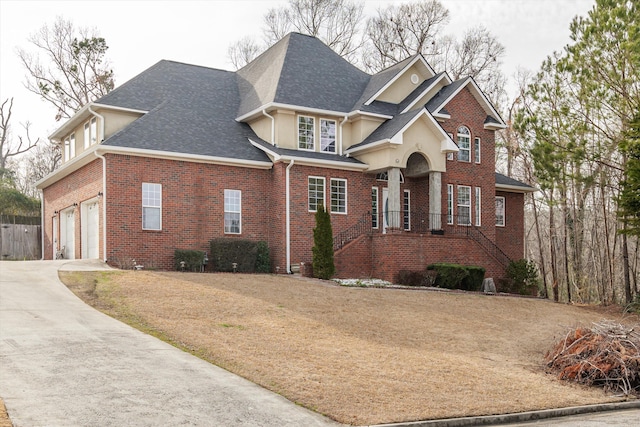 view of property with a garage