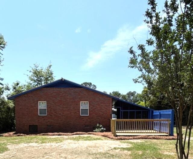 2060 Morning Dr, Augusta, GA 30906 - view of home's exterior with brick siding and crawl space