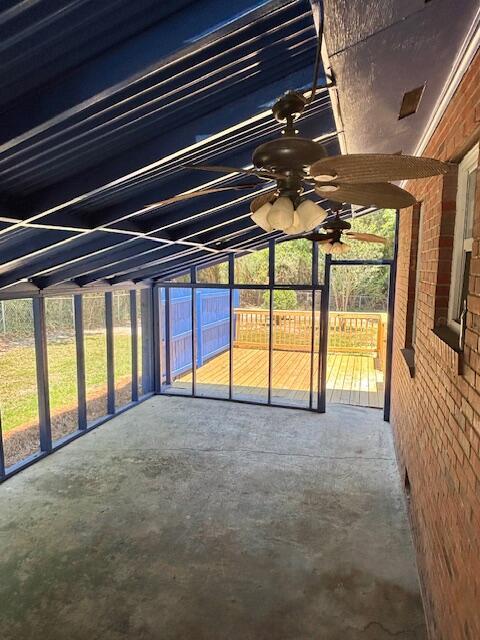 2060 Morning Dr, Augusta, GA 30906 - unfurnished sunroom with ceiling fan