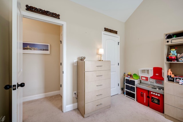 2306 Peach Blossom Pass, Hephzibah, GA 30815 - bedroom featuring light colored carpet and lofted ceiling