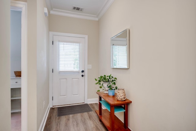 2306 Peach Blossom Pass, Hephzibah, GA 30815 - entryway with ornamental molding and wood finished floors
