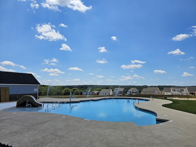 view of pool with a patio