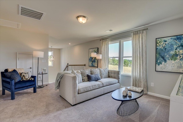 view of carpeted living room