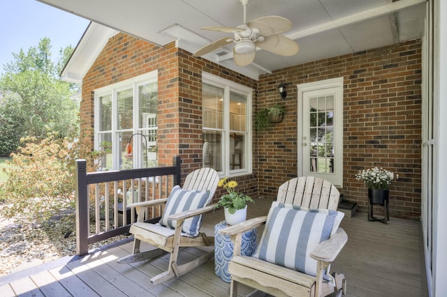 467 Baker Woods Trl, Martinez, GA 30907 - wooden deck featuring ceiling fan