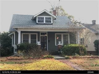 bungalow-style house featuring a porch