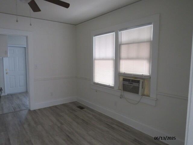 1642 Whitney St, Augusta, GA 30904 - empty room featuring a ceiling fan and wood finished floors