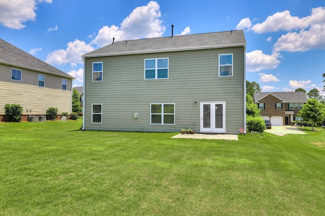 1052 Dietrich Ln, North Augusta, SC 29860 - back of house featuring a yard, a patio, and french doors