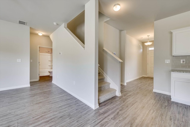 1052 Dietrich Ln, North Augusta, SC 29860 - interior space with light wood finished floors and stairway