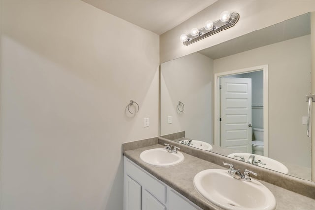 1052 Dietrich Ln, North Augusta, SC 29860 - bathroom featuring toilet and double vanity