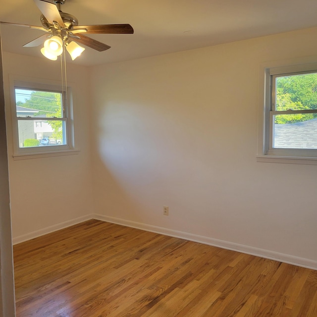 2514 Cascade Dr, Augusta, GA 30904 - empty room featuring light wood-style floors, baseboards, and ceiling fan