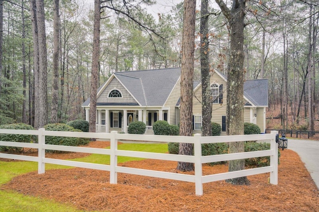 view of front facade with a porch