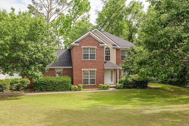 762 Winding Creek Ct, Evans, GA 30809 - view of front facade featuring a front lawn, brick siding, and a shingled roof