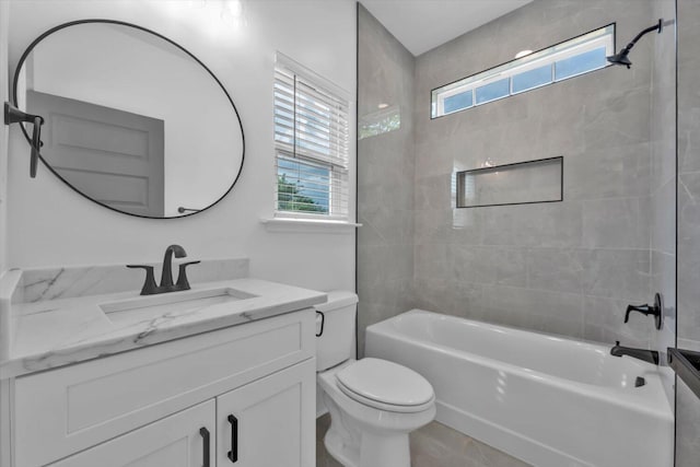 1017 Miller St, Augusta, GA 30901 - bathroom featuring healthy amount of natural light, toilet, shower / washtub combination, and vanity