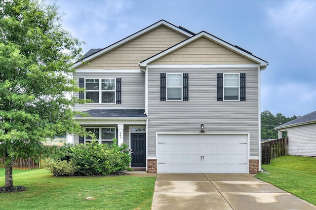 243 Quick Silver Ct, Graniteville, SC 29829 - view of front facade featuring a garage, brick siding, and concrete driveway