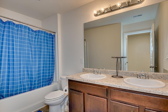 243 Quick Silver Ct, Graniteville, SC 29829 - full bathroom featuring double vanity and shower / bath combo