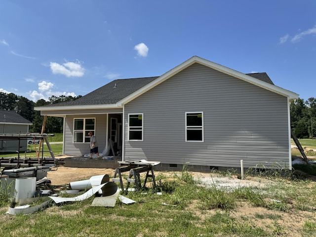 3191 Old Augusta Rd, Dearing, GA 30808 - rear view of house with crawl space