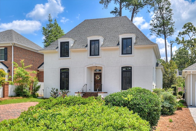 820 Barrett Ln, Augusta, GA 30909 - french country home featuring stucco siding and a shingled roof