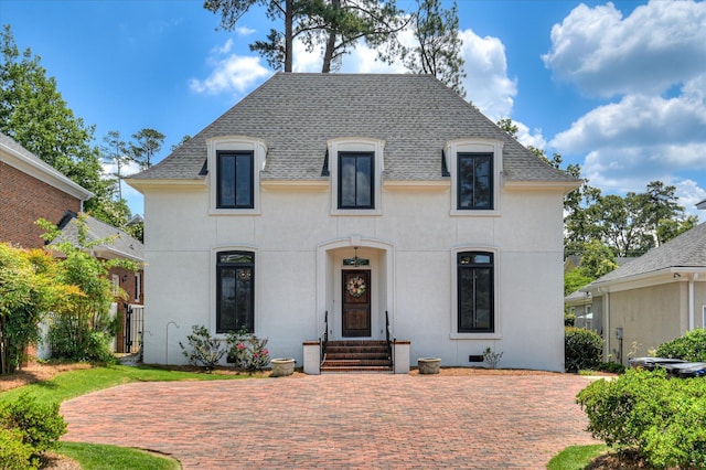 820 Barrett Ln, Augusta, GA 30909 - french country inspired facade with roof with shingles and stucco siding