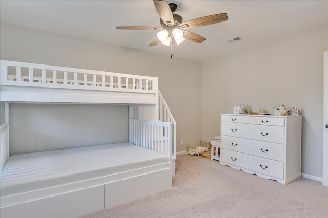 820 Barrett Ln, Augusta, GA 30909 - bedroom with light colored carpet, baseboards, and ceiling fan
