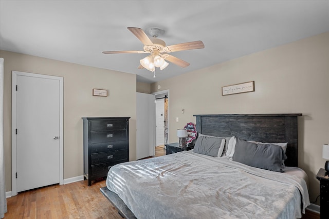 2872 Ga Highway 102, Wrens, GA 30833 - bedroom featuring ceiling fan and light hardwood / wood-style flooring