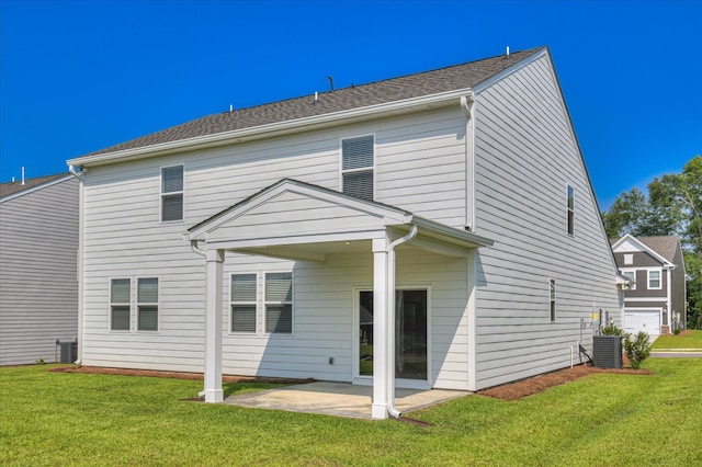 2015 Saylor Ln, Grovetown, GA 30813 - rear view of property featuring a yard, central air condition unit, and a patio area