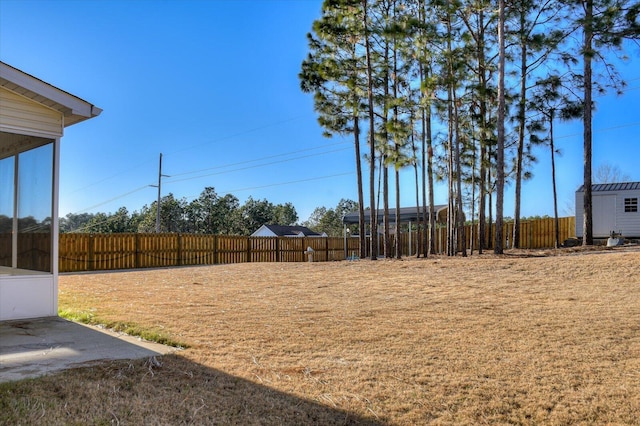 view of yard featuring a patio area