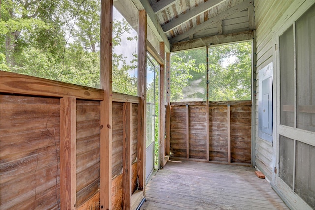 818 Academy Ave, Waynesboro, GA 30830 - unfurnished sunroom featuring vaulted ceiling