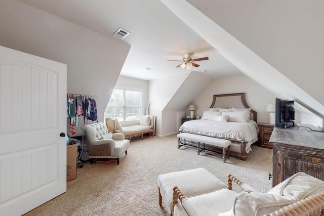 617 Morris Run, North Augusta, SC 29860 - carpeted bedroom featuring ceiling fan and vaulted ceiling