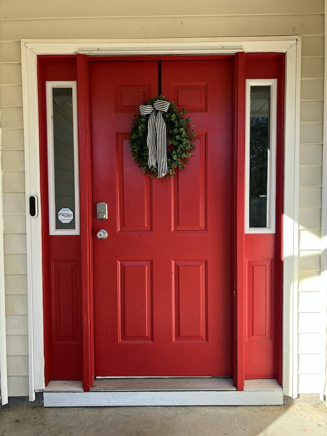 view of doorway to property