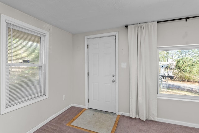 foyer featuring carpet