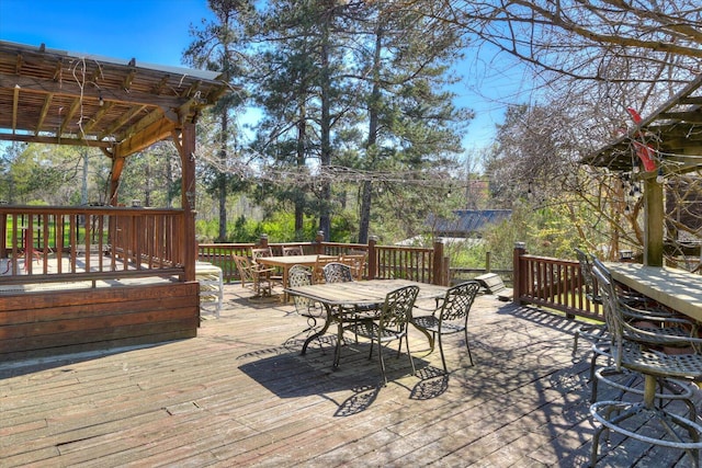4512 Hardy Mcmanus Rd, Evans, GA 30809 - wooden deck with outdoor dining area
